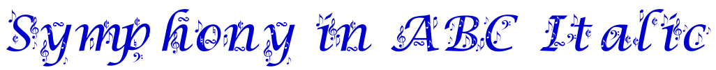 Symphony in ABC Italic 字体